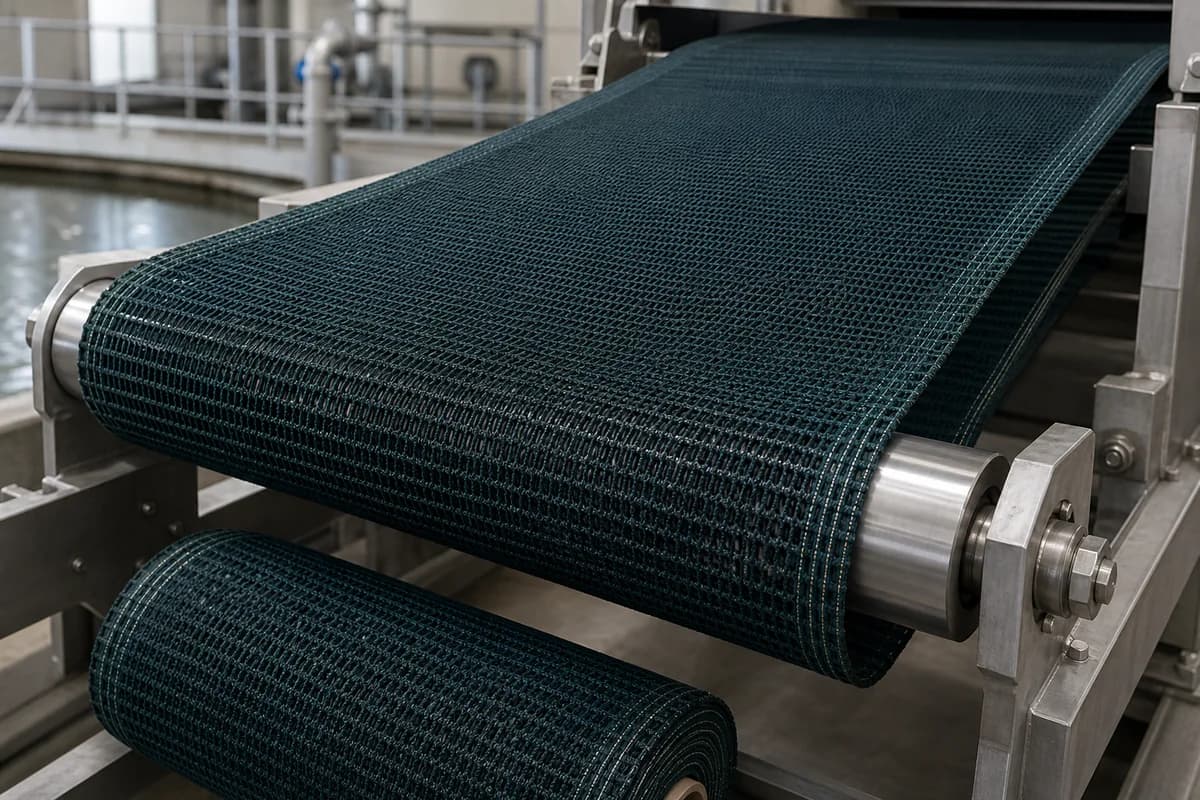 Sludge Dewatering Belt overall view — Heavy-Duty Double Layer Dewatering Belt Polyester / Polyamide Composite structure