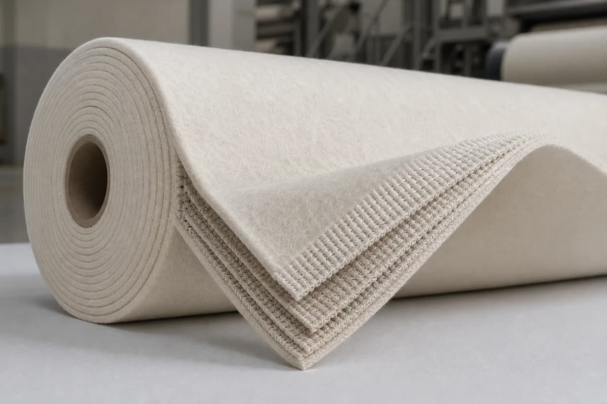 Laminated Press Fabric overall view — Laminated Press Fabric Polyamide with Reinforced Base Layers structure