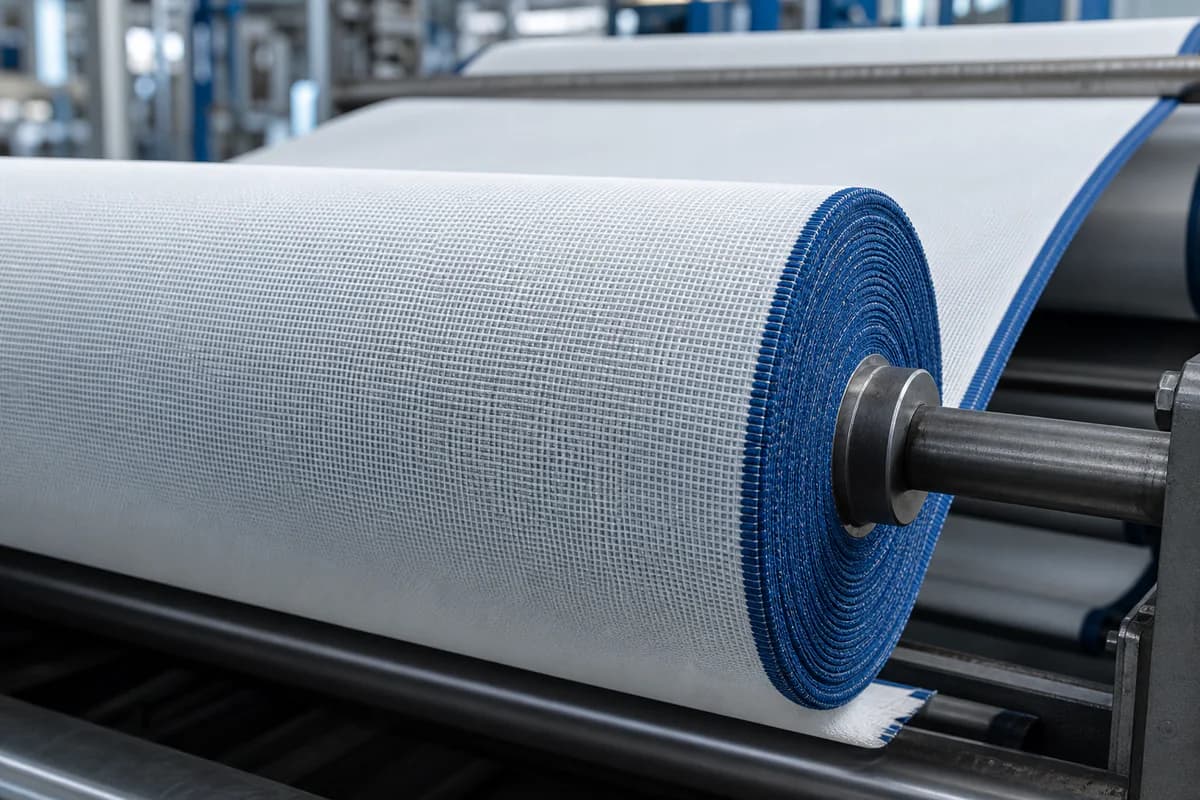 Non-woven Fabric Mesh overall view — Non-woven Industry Conveyor / Support Mesh 100% Polyester Monofilament structure